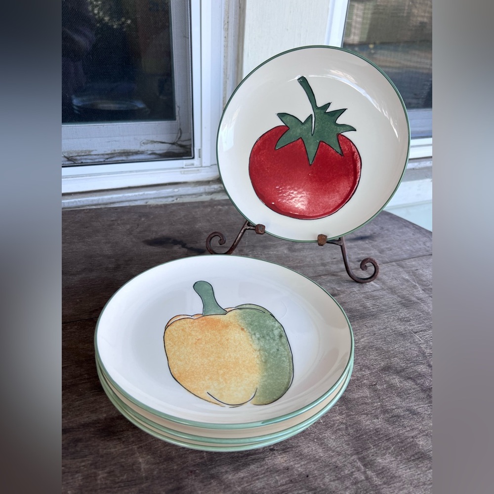 Harry And David Plates Tomato Pepper Artichoke And Eggplant *RETIRED*